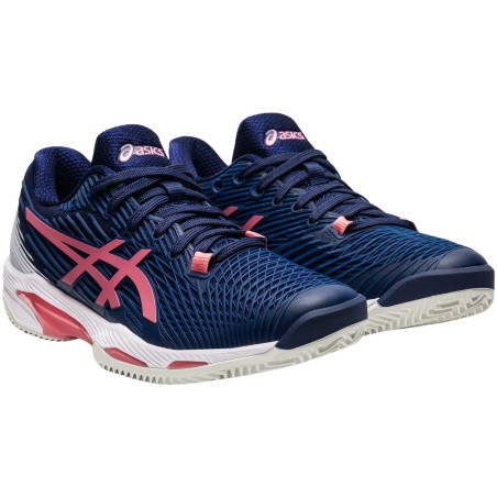 Chaussures ASICS Femme Gel-Resolution 8 Clay Marine / Rose PE 2020
