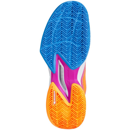 Chaussures BABOLAT Femme JET MACH 3 Terre Battue Rose / Bleu PE 2021