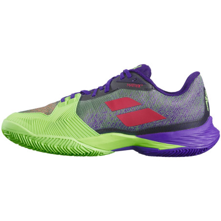 Chaussures BABOLAT Homme JET MACH 3 Terre Battue Vert / Violet 2021