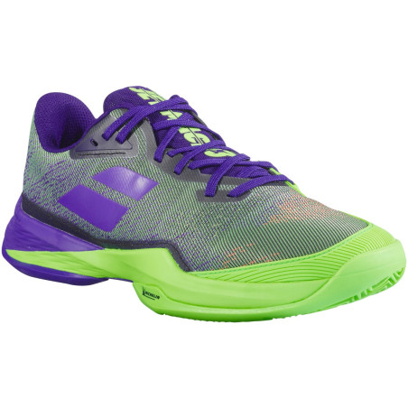 Chaussures BABOLAT Homme JET MACH 3 Terre Battue Vert / Violet 2021