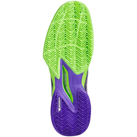 Chaussures BABOLAT Homme JET MACH 3 Terre Battue Vert / Violet 2021