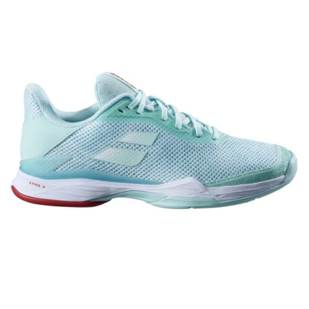 Chaussures BABOLAT Femme JET TERE Terre Battue Turquoise / Blanc PE 2023