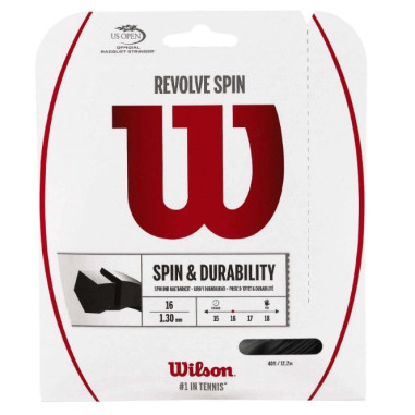 Cordage WILSON Revolve SPIN Noir 16 / 1.30mm (12m)