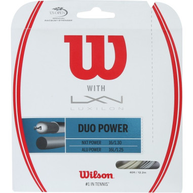 Cordage DUO POWER LUXILON Big Banger Alu 16L 1.25mm / WILSON NXT 1.30mm (12 m)