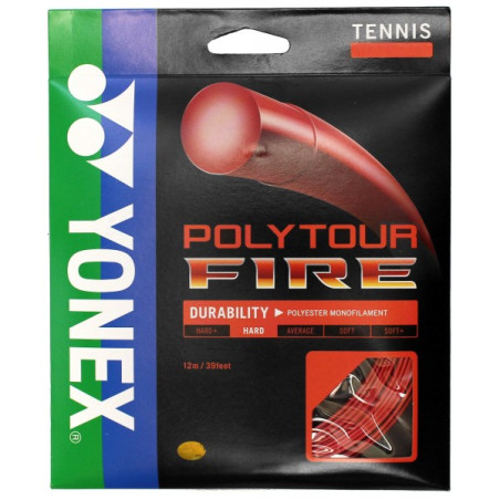 Cordage YONEX POLYTOUR FIRE 1.25mm (12 m) Rouge