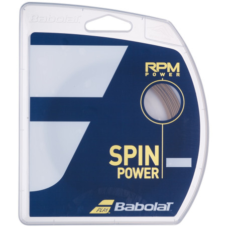 Cordage BABOLAT RPM POWER 1.30mm 16 Brun Electrique (200m)