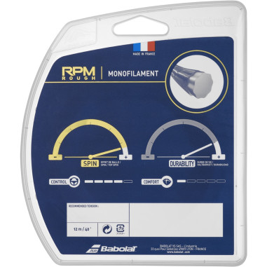 Cordage BABOLAT RPM ROUGH Noir 1.25mm (12m)