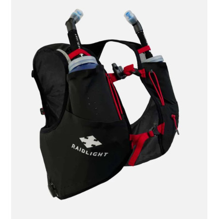 Sac à dos RAIDLIGHT RESPONSIV 6L (200g) + 2 flask 600 ml Noir / Rouge AH 2023