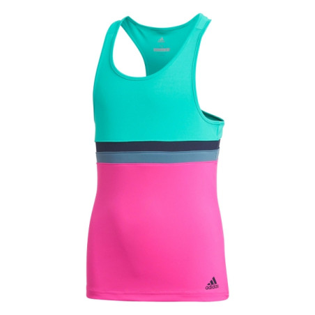 Débardeur ADIDAS Fille NY PHARRELL WILLIAM  Blanc / jaune / bleu AH 2017