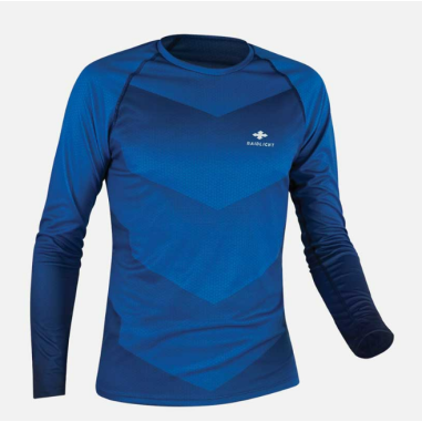 T-Shirt Running RAIDLIGHT Homme Manches Longues WARM ECO Bleu AH 2023
