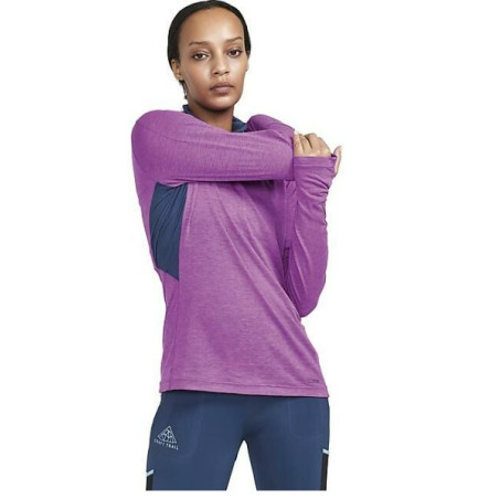 T-Shirt Manches Longues Running CRAFT Femme ADV SUBZ WOOL LS TEE Violet AH 2022