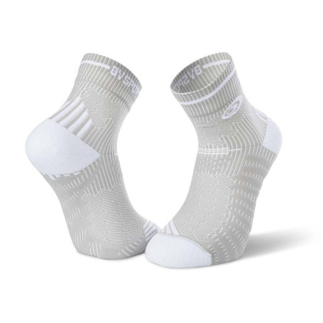 Chaussettes Running BV SPORT Courtes RUN MARATHON Gris / Blanc 2021