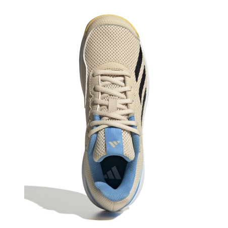Chaussures ADIDAS Junior COURTFLASH Beige / Bleu / Jaune PE 2024