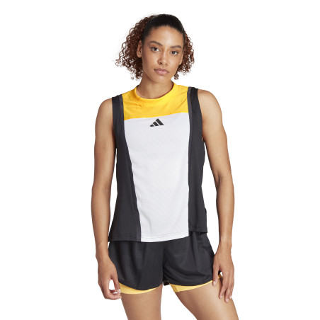 Débardeur ADIDAS Femme MATCH TANK PRO Noir / Jaune PE 2024