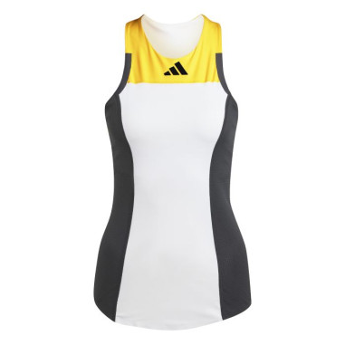Débardeur ADIDAS Femme Y-TANK PRO Blanc / Noir / Jaune PE 2024