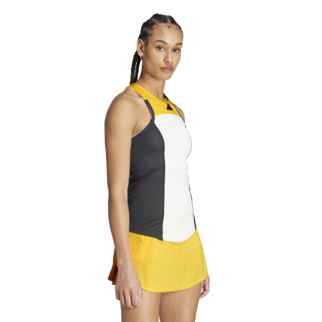 Débardeur ADIDAS Femme Y-TANK PRO Blanc / Noir / Jaune PE 2024