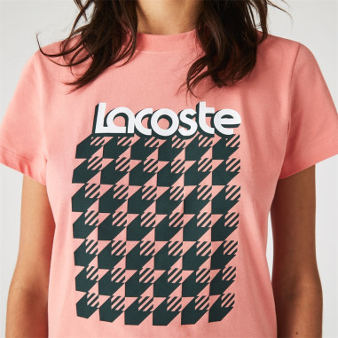 T-Shirt LACOSTE Femme SPORT Rose Saumon AH 2021