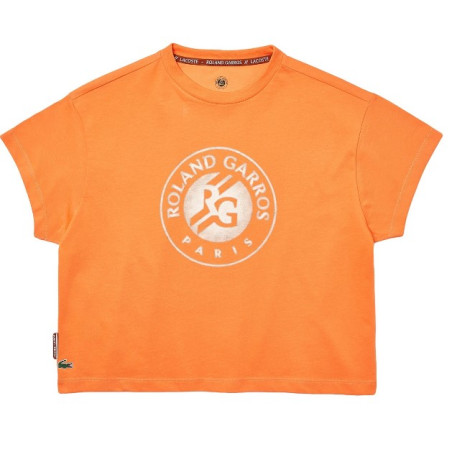 T-Shirt LACOSTE Femme ROLAND GARROS Orange PE 2022