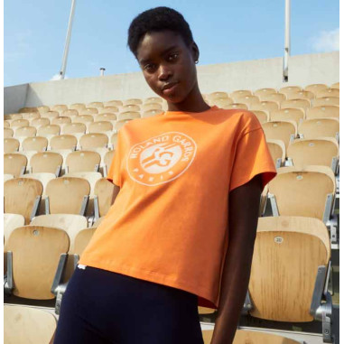 T-Shirt LACOSTE Femme ROLAND GARROS Orange PE 2022