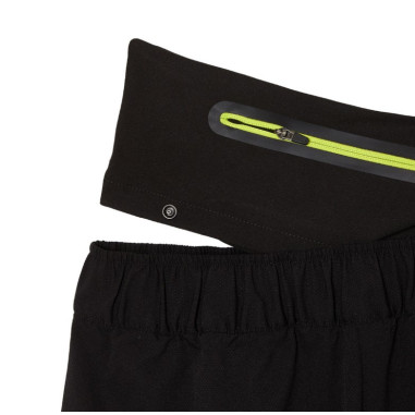 Short LACOSTE Sport Femme Noir / Jaune Fluo PE...