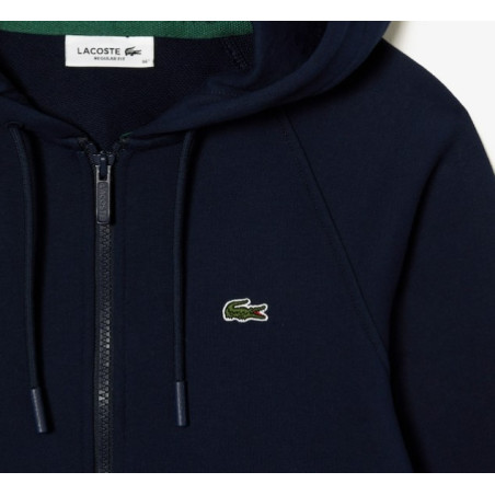 Veste à capuche zipéée LACOSTE Femme MOLLETON Marine AH 2022