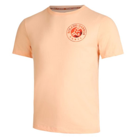 T-Shirt LACOSTE Homme ROLAND GARROS Pêche PE 2023