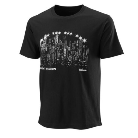 T-Shirt WILSON Homme NIGHT SKYLINE TCH Noir PE 2022