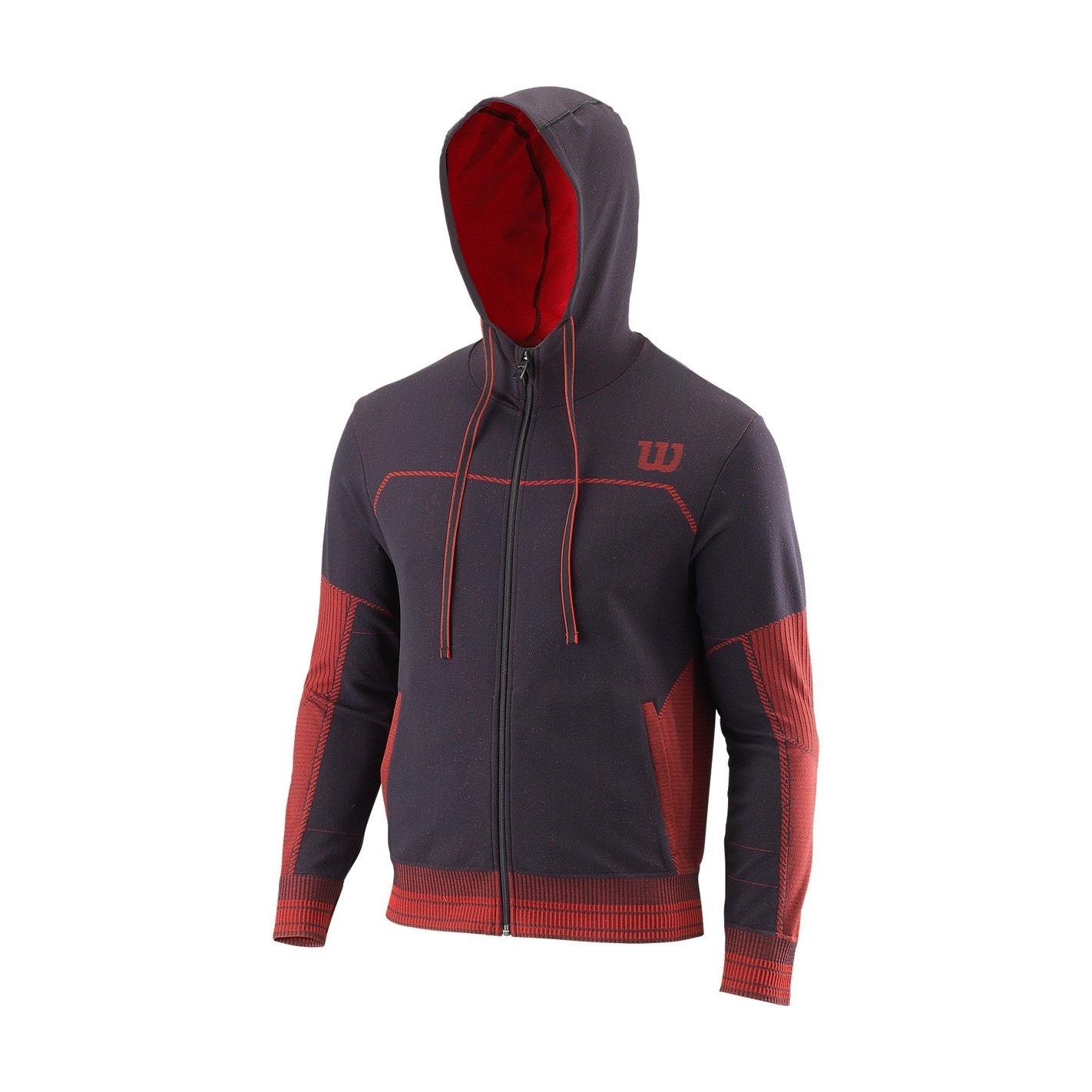 Veste noir et rouge homme best sale