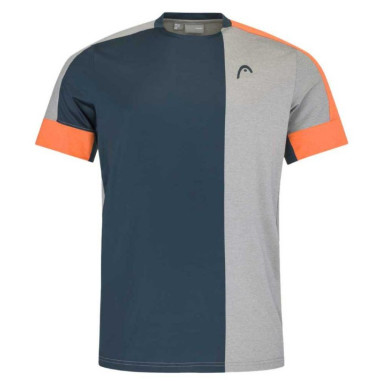 T-Shirt HEAD Homme PADEL TECH Gris / Orange PE 2023
