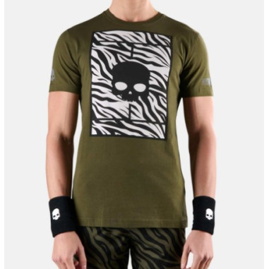 T-Shirt HYDROGEN Homme COURT COTTON MILITARY Kaki / Noir AH 2022
