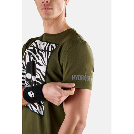 T-Shirt HYDROGEN Homme COURT COTTON MILITARY Kaki / Noir PE 2023