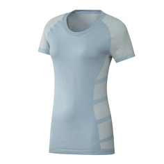 T-Shirt Running ADIDAS Femme CRU PRIME KNIT Tee Bleu PE 2019