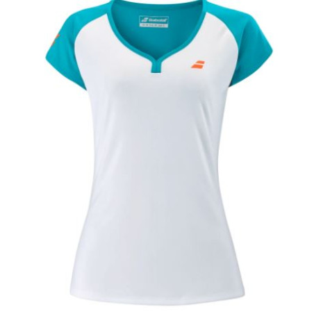T-Shirt BABOLAT Femme PLAY CAP SLEEVE Bleu / Blanc PE 2021