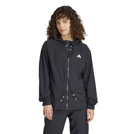 Veste ADIDAS Femme CORE PRO COVER-UP Noir / Blanc AH 2023