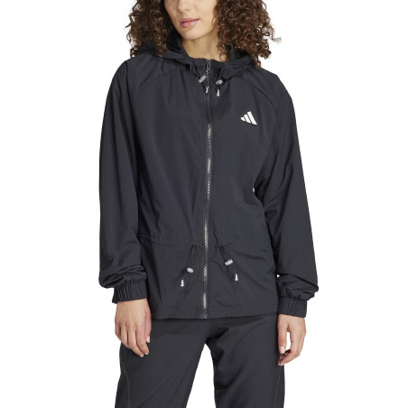 Veste ADIDAS Femme CORE PRO COVER-UP Noir / Blanc AH 2023