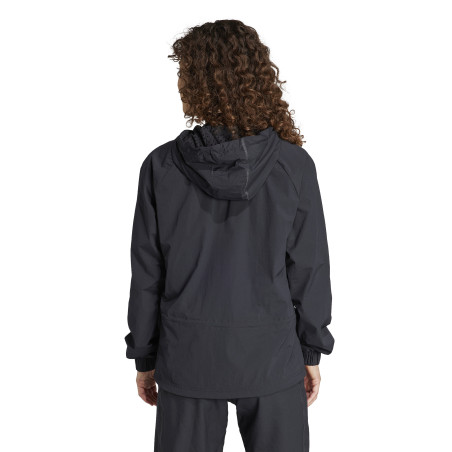 Veste ADIDAS Femme CORE PRO COVER-UP Noir / Blanc AH 2023