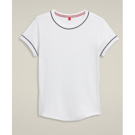 T-Shirt WILSON Femme TEAM SEAMLESS Blanc / Marine PE 2024