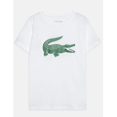 T-Shirt LACOSTE Junior Garçon SPORT Blanc / Vert PE 2024