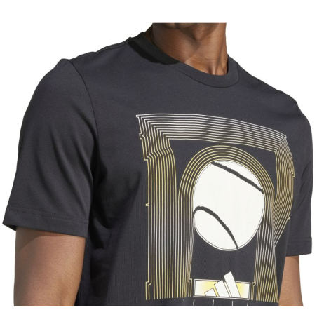 T-Shirt ADIDAS Homme PARIS Noir / Jaune PE 2024