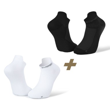 Chaussettes Running BV SPORT LIGHT 3D x2 Blanche / Noire PE 2021