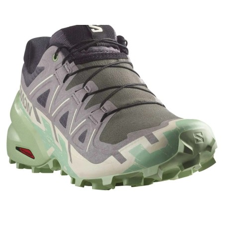 Chaussures Running SALOMON Femme SPEEDCROSS 6 Gris / Turquoise AH 2024