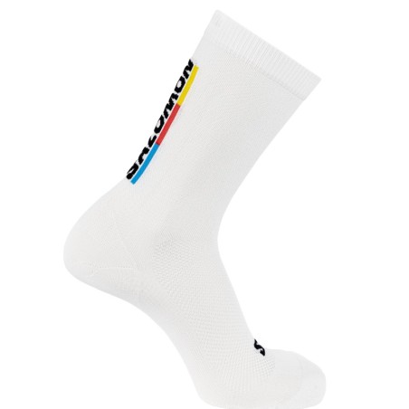 Chaussettes Longues SALOMON Homme PULSE RACE FLAG Blanc AH 2024