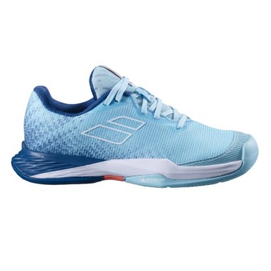 Chaussures BABOLAT Garçon JET MACH 3 All Court Bleu / Corail PE 2023