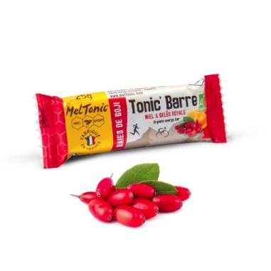 Barre TONIC BAR BIO MELTONIC Baie de Goji / Miel / Gelée Royale 25 gr 2023
