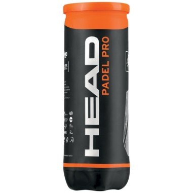 Tube de 3 balles Padel HEAD Pro