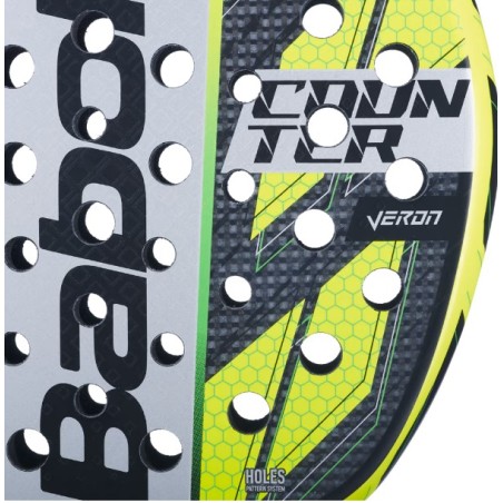 Raquette Padel BABOLAT COUNTER VERON Jaune / Noir (365 g) 2023