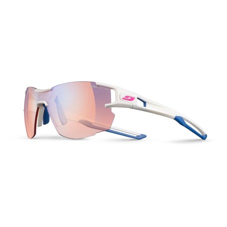 Lunettes Running JULBO AEROLITE Blanche Bleu Zebra Light Cat 1a 3 PE 2018