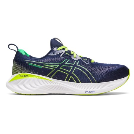 Chaussures Running ASICS Homme GEL CUMULUS 25 Marine Jaune Fluo PE 2023