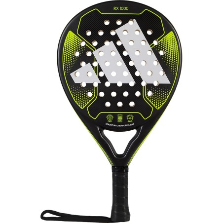 Raquette Padel ADIDAS Rx 1000 (365g) Noir / Blanc / Jaune 2023