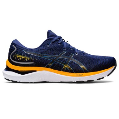 Chaussures Running ASICS Homme GEL-CUMULUS 24 Bleu / Orange / Blanc PE 2022